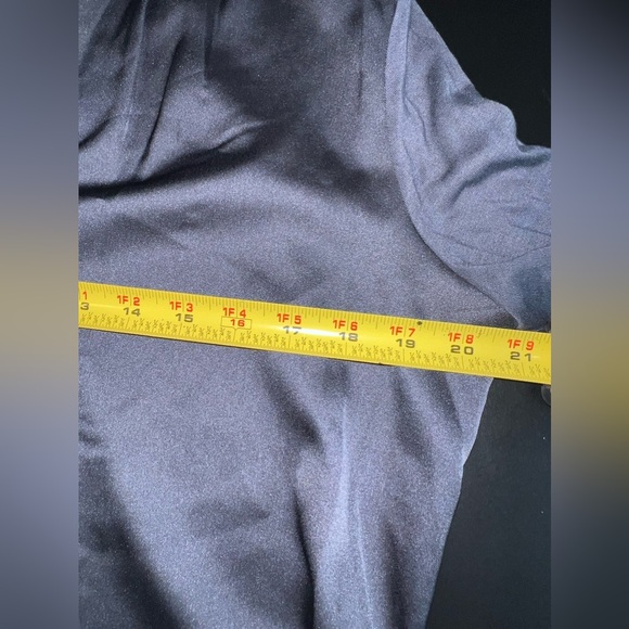 41 Hawthorn Dark Blue Mixed Material V Neck Long Sleeve Top Size Large EUC - Picture 5 of 6